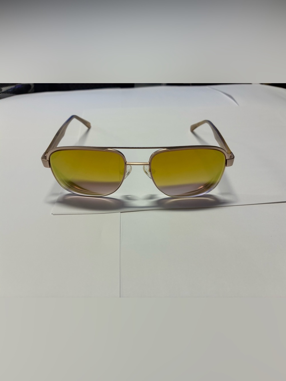 Zenni Men's Gold Frame eyeglasses  with Mirrored Lenses prescription unknown